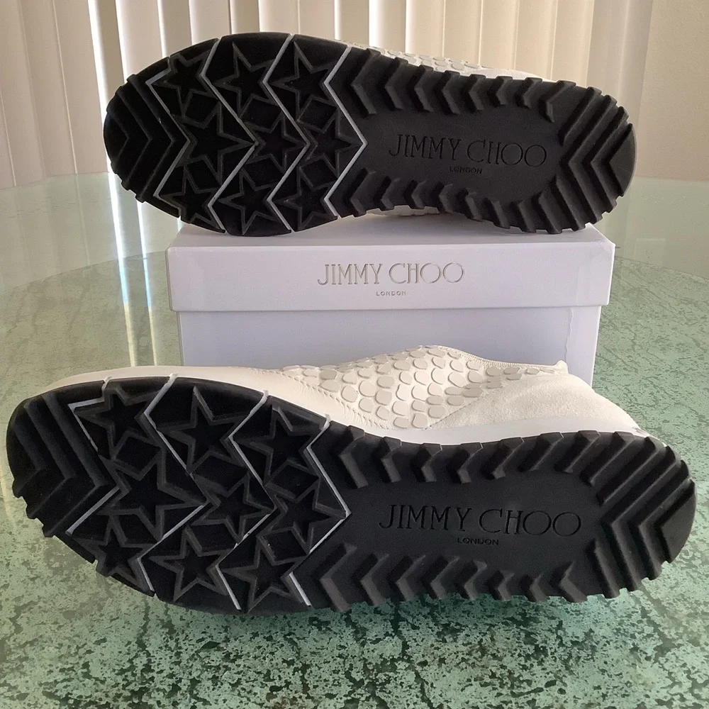 JIMMY CHOO  stretch-suede slip-on Fashion sneakers of women. - Picture 11 of 13